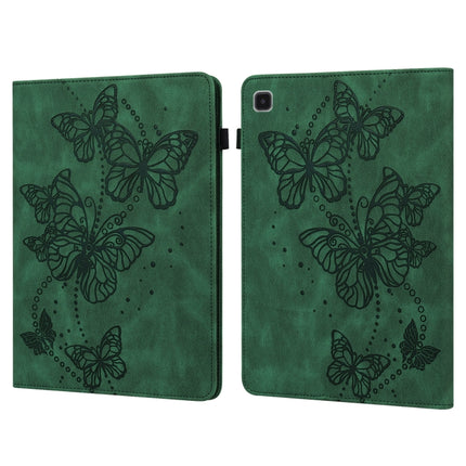For Samsung Galaxy Tab A7 Lite T220/T225 Embossed Butterfly Pattern Horizontal Flip Leather Tablet Case(Green)-garmade.com