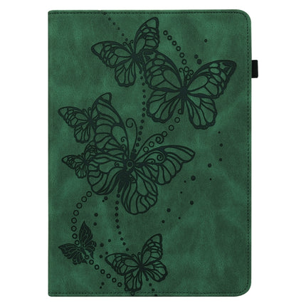 For Samsung Galaxy Tab A7 Lite T220/T225 Embossed Butterfly Pattern Horizontal Flip Leather Tablet Case(Green)-garmade.com