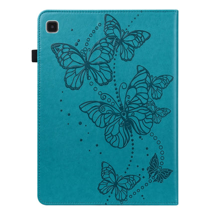 For Samsung Galaxy Tab A7 Lite T220/T225 Embossed Butterfly Pattern Horizontal Flip Leather Tablet Case(Blue)-garmade.com
