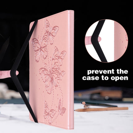 For Samsung Galaxy Tab A 8.0 (2019) T290 Embossed Butterfly Pattern Horizontal Flip Leather Tablet Case(Pink)-garmade.com