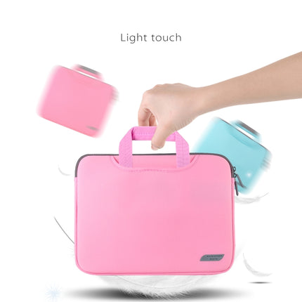 For 13 inch Laptops Diving Fabric Laptop Handbag(Pink)-garmade.com