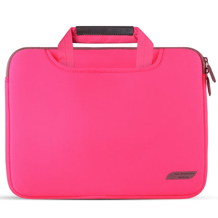 For 13 inch Laptops Diving Fabric Laptop Handbag(Red)-garmade.com