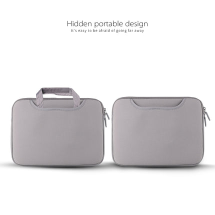 For 13 inch Laptops Diving Fabric Laptop Handbag(Grey)-garmade.com