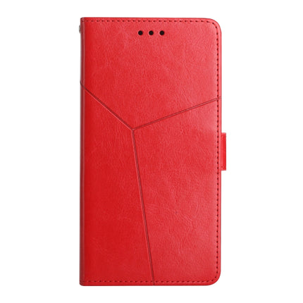 Y Stitching Horizontal Flip Leather Phone Case with Holder & Card Slots & Wallet & Photo Frame For iPhone 13(Red)-garmade.com