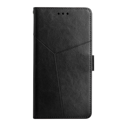 Y Stitching Horizontal Flip Leather Phone Case with Holder & Card Slots & Wallet & Photo Frame For iPhone 13(Black)-garmade.com