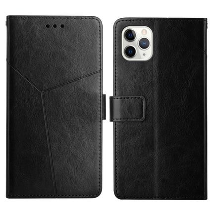 Y Stitching Horizontal Flip Leather Phone Case with Holder & Card Slots & Wallet & Photo Frame For iPhone 13 Pro(Black)-garmade.com