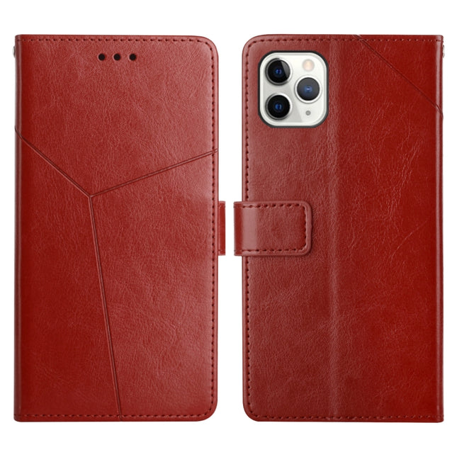 Y Stitching Horizontal Flip Leather Phone Case with Holder & Card Slots & Wallet & Photo Frame For iPhone 13 Pro(Brown)-garmade.com