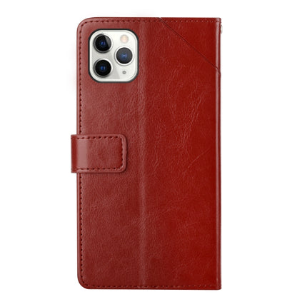 Y Stitching Horizontal Flip Leather Phone Case with Holder & Card Slots & Wallet & Photo Frame For iPhone 13 Pro(Brown)-garmade.com