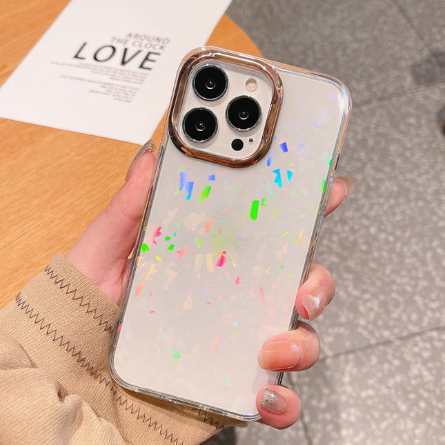 Colorful Laser Electroplating Shockproof Phone Case For iPhone 13 Pro(Lingge)-garmade.com