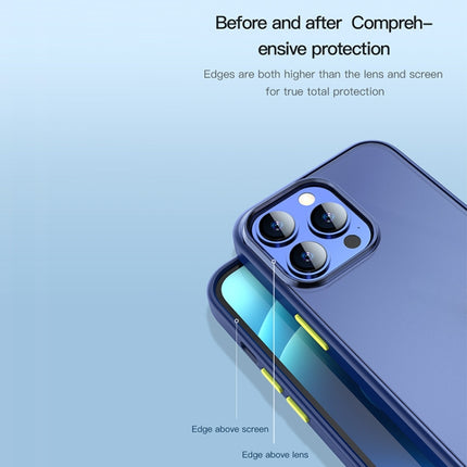 TOTUDESIGN AA-178 Gingle Series Translucent Matte PC + TPU Phone Case For iPhone 13(Blue)-garmade.com