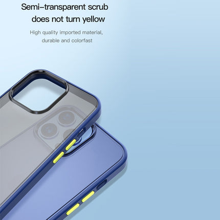 TOTUDESIGN AA-178 Gingle Series Translucent Matte PC + TPU Phone Case For iPhone 13 Pro(Blue)-garmade.com