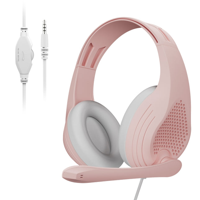SADES A9 3.5mm Port Adjustable Gaming Headset with Microphone(Rose Gold)-garmade.com