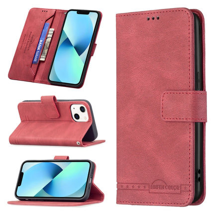 Magnetic Clasp RFID Blocking Anti-Theft Leather Case with Holder & Card Slots & Wallet For iPhone 13 mini(Red)-garmade.com