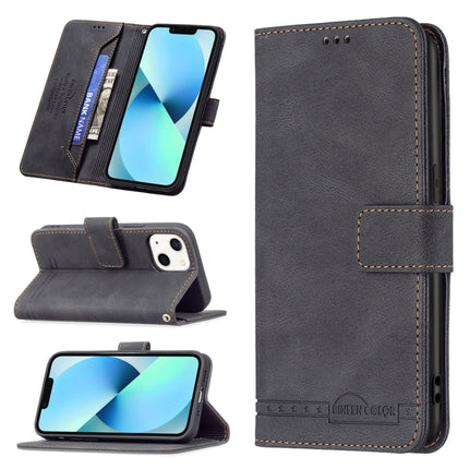 Magnetic Clasp RFID Blocking Anti-Theft Leather Case with Holder & Card Slots & Wallet For iPhone 13 mini(Black)-garmade.com