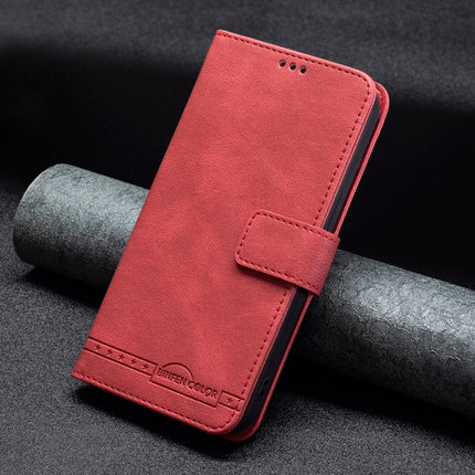 Magnetic Clasp RFID Blocking Anti-Theft Leather Case with Holder & Card Slots & Wallet For iPhone 13 Pro(Red)-garmade.com