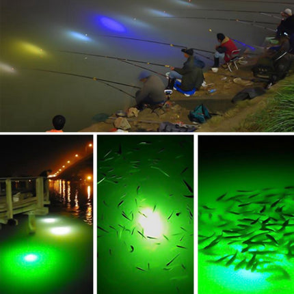 LED Fishing Light Underwater Luminous Lure Lamp, AC/DC 12-24V(Green Light)-garmade.com