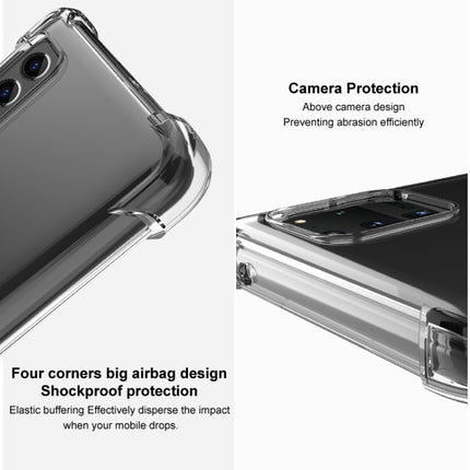 IMAK All-inclusive Shockproof Airbag TPU Phone Case with Screen Protector For iPhone 13 mini(Transparent Black)-garmade.com