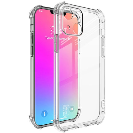 IMAK All-inclusive Shockproof Airbag TPU Phone Case with Screen Protector For iPhone 13 mini(Transparent)-garmade.com