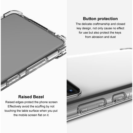 IMAK All-inclusive Shockproof Airbag TPU Phone Case with Screen Protector For iPhone 13 Pro(Transparent Black)-garmade.com