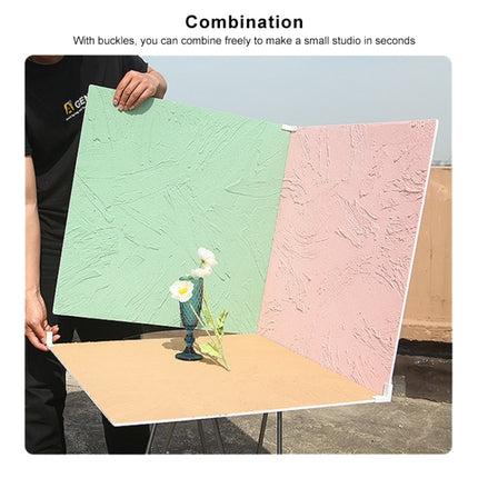 60 x 60cm Retro PVC Cement Texture Board Photography Backdrops Board(Grey Bean Green)-garmade.com
