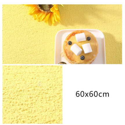 60 x 60cm PVC Backdrop Board Coarse Sand Texture Cement Photography Backdrop Board(Light Yellow)-garmade.com