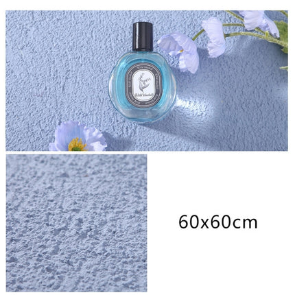 60 x 60cm PVC Backdrop Board Coarse Sand Texture Cement Photography Backdrop Board(Grey Blue)-garmade.com