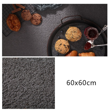 60 x 60cm PVC Backdrop Board Coarse Sand Texture Cement Photography Backdrop Board(Dark Grey)-garmade.com