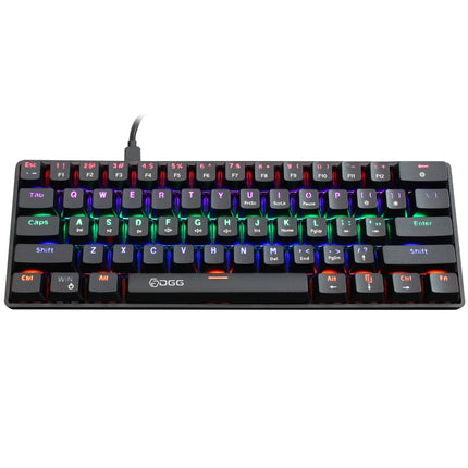HXSJ V900 61 Keys Cool Lighting Effect Mechanical Wired Keyboard(Black)-garmade.com