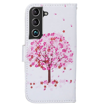 For Samsung Galaxy S22+ 5G Horizontal Flip Phone Leather Case with Holder & Card Slots & Photo Frame & Wallet(Cherry Blossoms Tree)-garmade.com