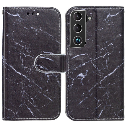 For Samsung Galaxy S22+ 5G Horizontal Flip Phone Leather Case with Holder & Card Slots & Photo Frame & Wallet(Black Marble)-garmade.com