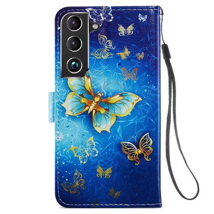 For Samsung Galaxy S22+ 5G Painted Pattern Horizontal Flip Phone Leather Case with Holder & Card Slots & Photo Frame(Phnom Penh Butterfly)-garmade.com