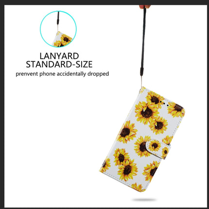 For Samsung Galaxy S22+ 5G Painted Pattern Horizontal Flip Phone Leather Case with Holder & Card Slots & Photo Frame(Sunflower)-garmade.com