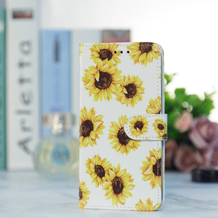 For Samsung Galaxy S22+ 5G Painted Pattern Horizontal Flip Phone Leather Case with Holder & Card Slots & Photo Frame(Sunflower)-garmade.com