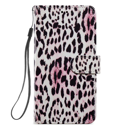 For Samsung Galaxy S22+ 5G Painted Pattern Horizontal Flip Phone Leather Case with Holder & Card Slots & Photo Frame(Leopard)-garmade.com