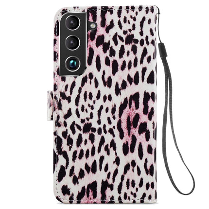 For Samsung Galaxy S22+ 5G Painted Pattern Horizontal Flip Phone Leather Case with Holder & Card Slots & Photo Frame(Leopard)-garmade.com