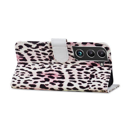 For Samsung Galaxy S22+ 5G Painted Pattern Horizontal Flip Phone Leather Case with Holder & Card Slots & Photo Frame(Leopard)-garmade.com