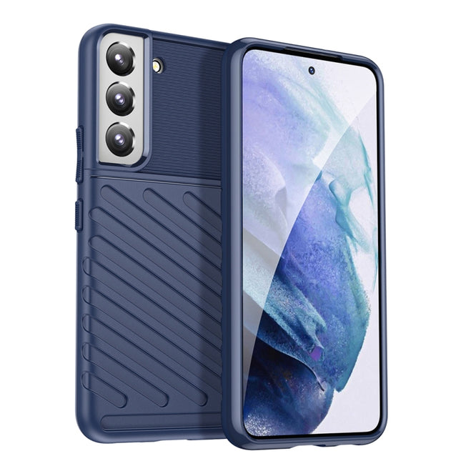 For Samsung Galaxy S22+ 5G Thunderbolt Shockproof TPU Soft Phone Case(Blue)-garmade.com
