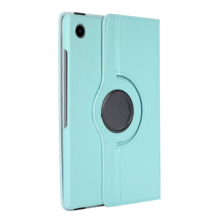 For Samsung Galaxy Tab A8 360 Degree Rotation Litchi Texture Tablet Leather Case with Holder(Sky Blue)-garmade.com