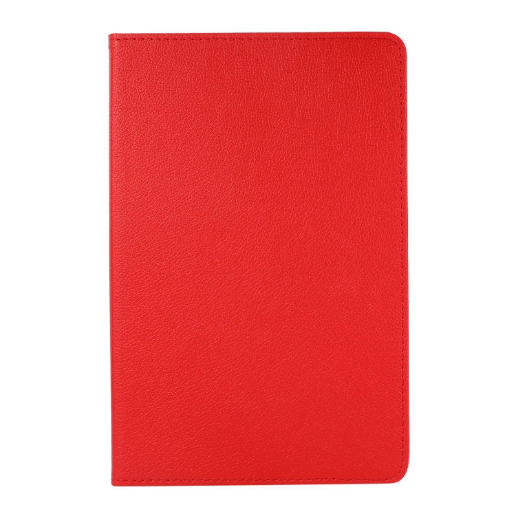 For Samsung Galaxy Tab A8 360 Degree Rotation Litchi Texture Tablet Leather Case with Holder(Red)-garmade.com