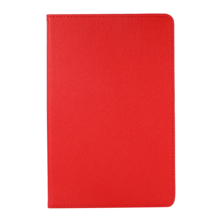 For Samsung Galaxy Tab A8 360 Degree Rotation Litchi Texture Tablet Leather Case with Holder(Red)-garmade.com