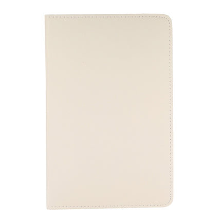 For Samsung Galaxy Tab A8 360 Degree Rotation Litchi Texture Tablet Leather Case with Holder(White)-garmade.com