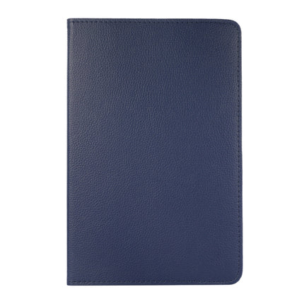 For Samsung Galaxy Tab A8 360 Degree Rotation Litchi Texture Tablet Leather Case with Holder(Dark Blue)-garmade.com