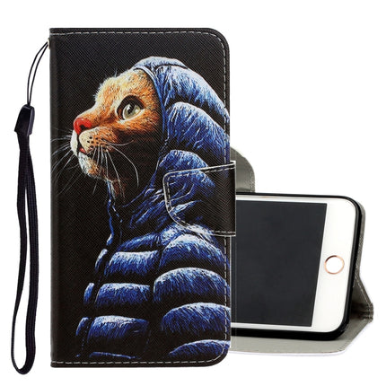 For iPhone 6 / 6s 3D Colored Drawing Horizontal Flip PU Leather Case with Holder & Card Slots & Wallet(Down Jacket Cat)-garmade.com