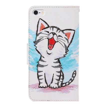 For iPhone 6 / 6s 3D Colored Drawing Horizontal Flip PU Leather Case with Holder & Card Slots & Wallet(Red Mouth Cat)-garmade.com