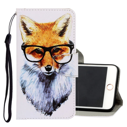 For iPhone 6 / 6s 3D Colored Drawing Horizontal Flip PU Leather Case with Holder & Card Slots & Wallet(Fox)-garmade.com