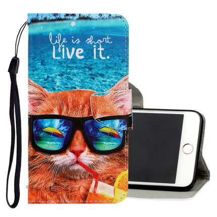 For iPhone 6 / 6s 3D Colored Drawing Horizontal Flip PU Leather Case with Holder & Card Slots & Wallet(Underwater Cat)-garmade.com
