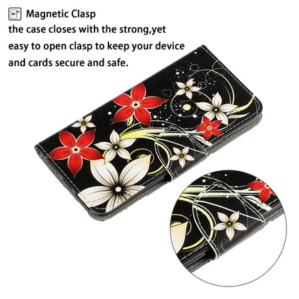 For iPhone 6 / 6s 3D Colored Drawing Horizontal Flip PU Leather Case with Holder & Card Slots & Wallet(Red Flower)-garmade.com