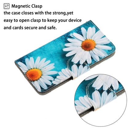 For iPhone X / XS 3D Colored Drawing Horizontal Flip PU Leather Case with Holder & Card Slots & Wallet(Chrysanthemum)-garmade.com