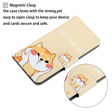 For iPhone X / XS 3D Colored Drawing Horizontal Flip PU Leather Case with Holder & Card Slots & Wallet(Shiba Inu)-garmade.com