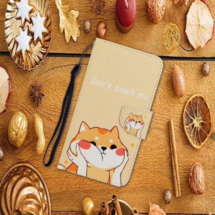 For iPhone X / XS 3D Colored Drawing Horizontal Flip PU Leather Case with Holder & Card Slots & Wallet(Shiba Inu)-garmade.com